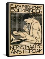 Elias Bommel Bookbinder-null-Framed Stretched Canvas
