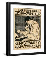 Elias Bommel Bookbinder-null-Framed Art Print