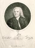 Portrait of Johann Sebastian Bach, German Composer (Engraving)-Elias Gottleib Haussmann-Stretched Canvas
