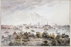 A View of Stockholm from Soder with the Royal Palace, Storkyrkan, Riddarholmskykan and Tskakykan-Elias Martin-Giclee Print