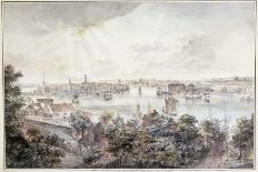 A View of Stockholm from Soder with the Royal Palace, Storkyrkan, Riddarholmskykan and Tskakykan-Elias Martin-Giclee Print