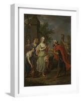 Eliezer and Rebecca at the Well-Balthasar Beschey-Framed Giclee Print