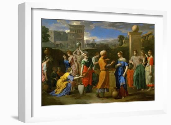 Eliezer and Rebecca-Nicolas Poussin-Framed Giclee Print