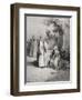 Eliezer and Rebekah, Genesis 24:15-21, Illustration from Dore's 'The Holy Bible', Engraved by…-Gustave Doré-Framed Giclee Print