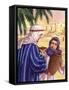 Eliezer Meeting Rebekah by the Well-Pat Nicolle-Framed Stretched Canvas