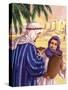 Eliezer Meeting Rebekah by the Well-Pat Nicolle-Stretched Canvas