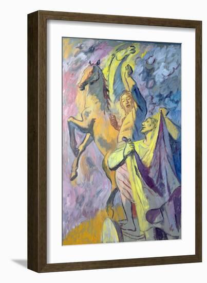 Elijah and Elisha, 1986-Hans Feibusch-Framed Giclee Print