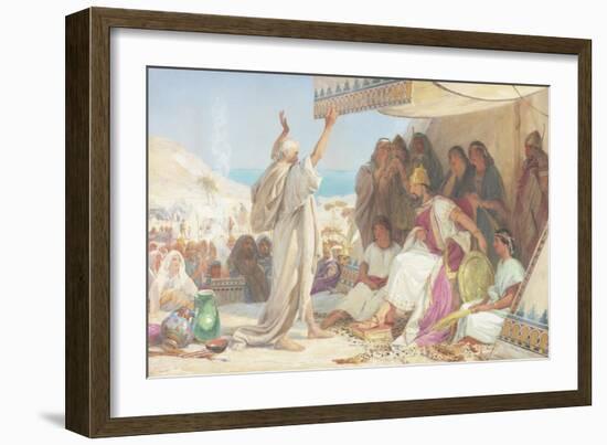 Elijah before King Ahab-John Absolon-Framed Giclee Print