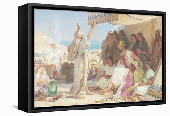 Elijah before King Ahab-John Absolon-Framed Stretched Canvas