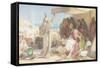 Elijah before King Ahab-John Absolon-Framed Stretched Canvas