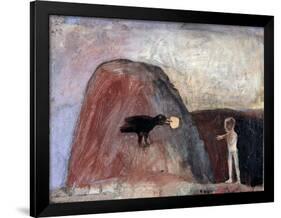 Elijah Fed by a Raven in the Desert I, 1991-Albert Herbert-Framed Giclee Print