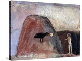 Elijah Fed by a Raven in the Desert I, 1991-Albert Herbert-Stretched Canvas