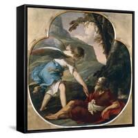 Elijah Fed by an Angel-Laurent de La Hyre-Framed Stretched Canvas