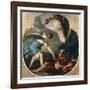 Elijah Fed by an Angel-Laurent de La Hyre-Framed Giclee Print