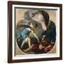 Elijah Fed by an Angel-Laurent de La Hyre-Framed Giclee Print