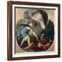 Elijah Fed by an Angel-Laurent de La Hyre-Framed Giclee Print