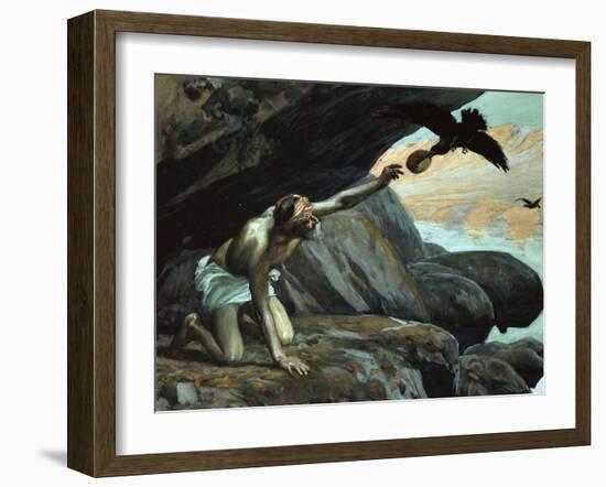 Elijah Fed by the Ravens-James Tissot-Framed Giclee Print