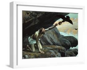 Elijah Fed by the Ravens-James Tissot-Framed Giclee Print