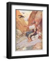 Elijah Fed by the Ravens-Arthur A. Dixon-Framed Premium Giclee Print