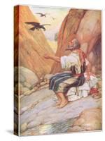 Elijah Fed by the Ravens-Arthur A. Dixon-Stretched Canvas