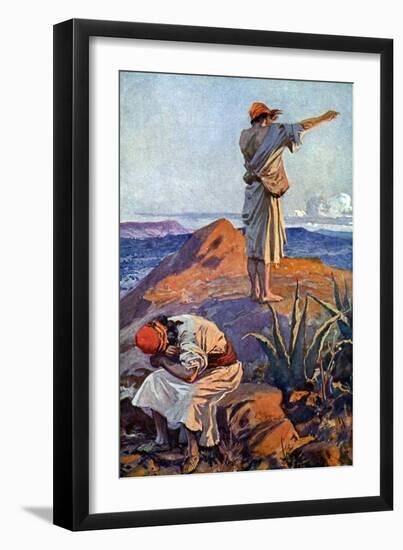 Elijah from Mount Carmel sees a cloud - Bible-James Jacques Joseph Tissot-Framed Giclee Print