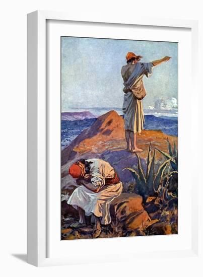 Elijah from Mount Carmel sees a cloud - Bible-James Jacques Joseph Tissot-Framed Giclee Print