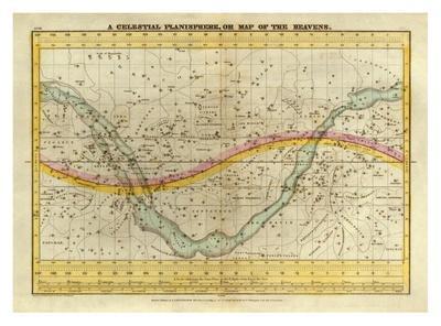 Celestial Planisphere, or Map of the Heavens, c.1835