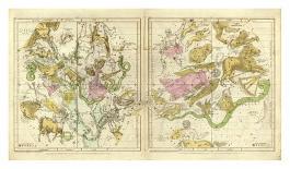Celestial Planisphere, or Map of the Heavens, c.1835-Elijah H^ Burritt-Stretched Canvas