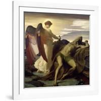 Elijah in the Wilderness, 1877-8-Frederick Leighton-Framed Giclee Print