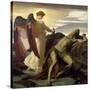 Elijah in the Wilderness, 1877-8-Frederick Leighton-Stretched Canvas