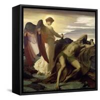 Elijah in the Wilderness, 1877-8-Frederick Leighton-Framed Stretched Canvas