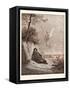 Elijah Nourished by an Angel-Gustave Dore-Framed Stretched Canvas