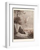 Elijah Nourished by an Angel-Gustave Dore-Framed Giclee Print