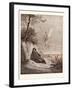 Elijah Nourished by an Angel-Gustave Dore-Framed Giclee Print