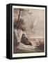 Elijah Nourished by an Angel-Gustave Dore-Framed Stretched Canvas