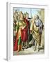 Elijah, Old Testament Prophet, Rebuking Ahab, Mid 19th Century-null-Framed Giclee Print