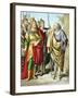 Elijah, Old Testament Prophet, Rebuking Ahab, Mid 19th Century-null-Framed Giclee Print