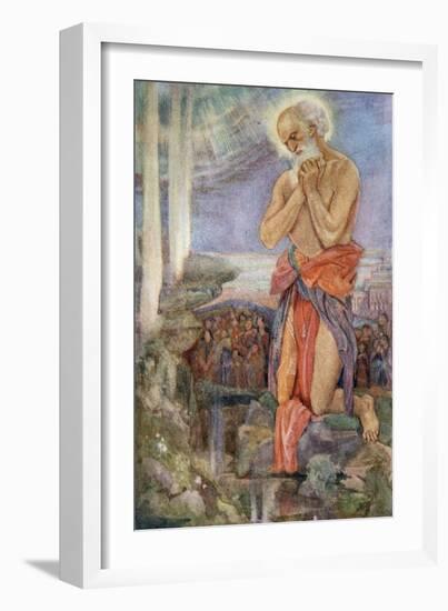 Elijah prevailing over the Priests of Baal', 1916-Evelyn Paul-Framed Giclee Print