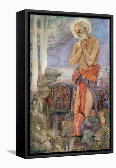 Elijah prevailing over the Priests of Baal', 1916-Evelyn Paul-Framed Stretched Canvas