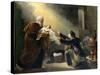 Elijah Resuscitating the Son of the Widow of Sarepta-Louis Hersent-Stretched Canvas