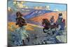 Elijah runs before the chariot of Ahab - Bible-James Jacques Joseph Tissot-Mounted Giclee Print