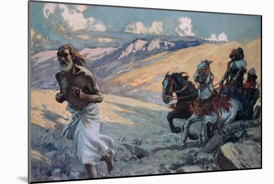 Elijah Runs Before the Chariot of Ahab-James Tissot-Mounted Giclee Print