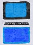 Mid Century Blue and Light Blue Study-Eline Isaksen-Art Print