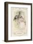 Elinor and Robert Sit Under a Tree-C.e. Brock-Framed Photographic Print