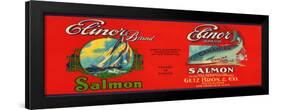 Elinor Brand Salmon Label - San Francisco, CA-Lantern Press-Framed Art Print