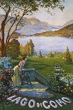 Lago Di Como Poster-Elio Ximenes-Framed Stretched Canvas