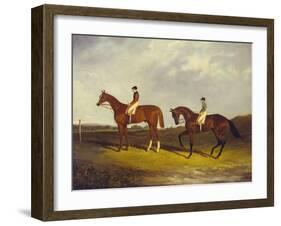 Elis' with J. Day Up: Winner of the St. Ledger, 1836 and 'Bay Middleton' with J. Robinson Up: the…-David Dalby of York-Framed Giclee Print
