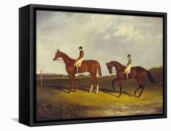 Elis' with J. Day Up: Winner of the St. Ledger, 1836 and 'Bay Middleton' with J. Robinson Up: the…-David Dalby of York-Framed Stretched Canvas