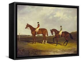 Elis' with J. Day Up: Winner of the St. Ledger, 1836 and 'Bay Middleton' with J. Robinson Up: the…-David Dalby of York-Framed Stretched Canvas