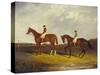 Elis' with J. Day Up: Winner of the St. Ledger, 1836 and 'Bay Middleton' with J. Robinson Up: the…-David Dalby of York-Stretched Canvas